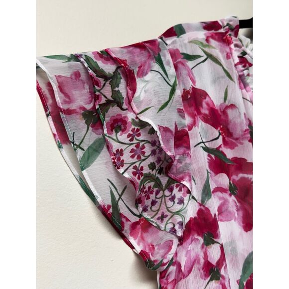 MISA LOS ANGELES Nika Floral Printed Midi Dress, Sz L - Picture 5 of 13